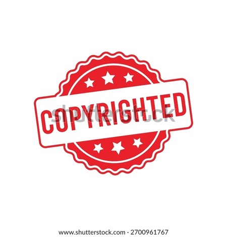 Copyrighted rubber stamp. Copyrighted stamp seal – Vector