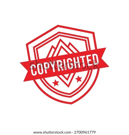 Copyrighted rubber stamp. Copyrighted stamp seal – Vector
