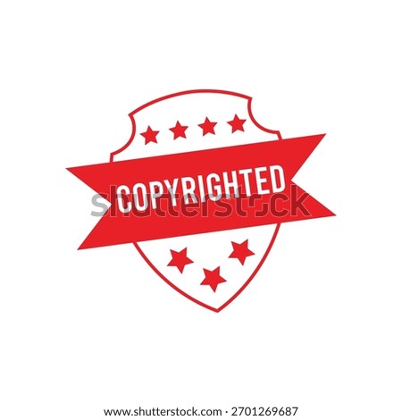 Copyrighted rubber stamp. Copyrighted stamp seal – Vector