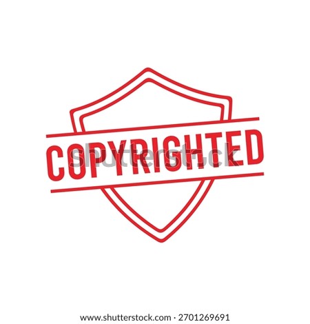 Copyrighted rubber stamp. Copyrighted stamp seal – Vector