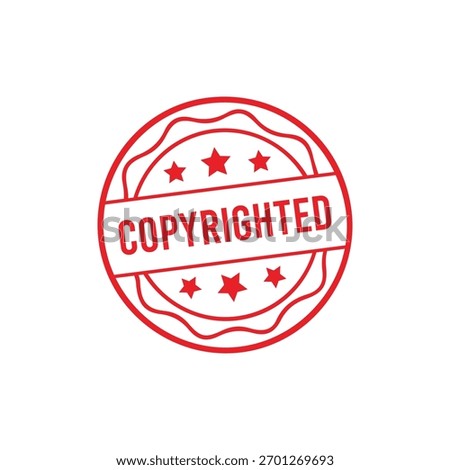 Copyrighted rubber stamp. Copyrighted stamp seal – Vector