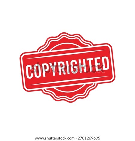 Copyrighted rubber stamp. Copyrighted stamp seal – Vector