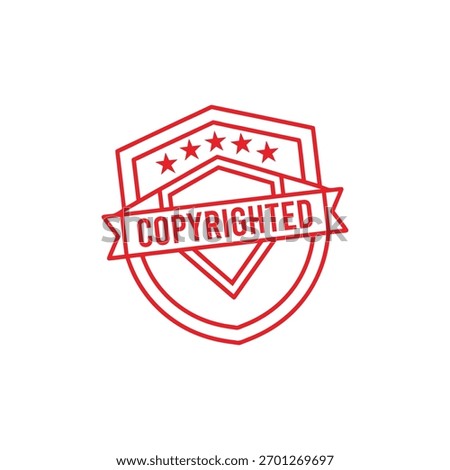 Copyrighted rubber stamp. Copyrighted stamp seal – Vector