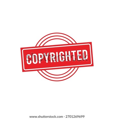 Copyrighted rubber stamp. Copyrighted stamp seal – Vector