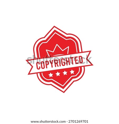 Copyrighted rubber stamp. Copyrighted stamp seal – Vector