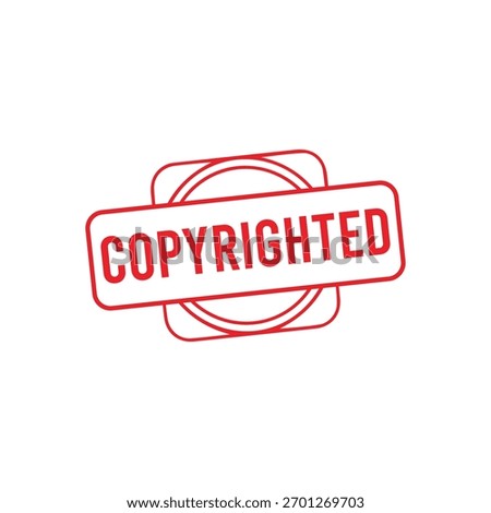 Copyrighted rubber stamp. Copyrighted stamp seal – Vector