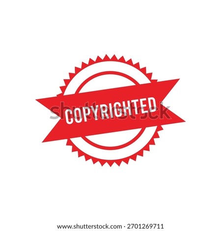 Copyrighted rubber stamp. Copyrighted stamp seal – Vector