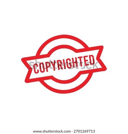 Copyrighted rubber stamp. Copyrighted stamp seal – Vector
