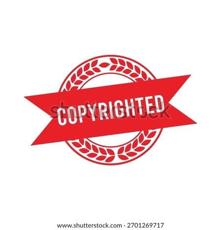 Copyrighted rubber stamp. Copyrighted stamp seal – Vector