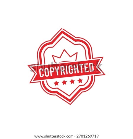 Copyrighted rubber stamp. Copyrighted stamp seal – Vector