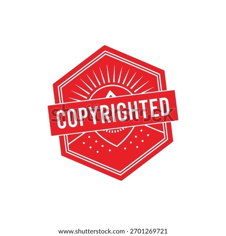 Copyrighted rubber stamp. Copyrighted stamp seal – Vector