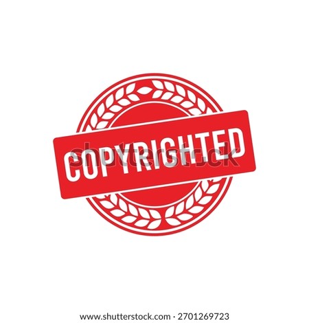 Copyrighted rubber stamp. Copyrighted stamp seal – Vector