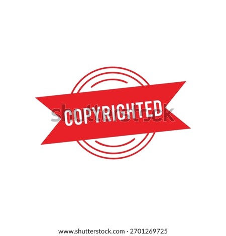 Copyrighted rubber stamp. Copyrighted stamp seal – Vector