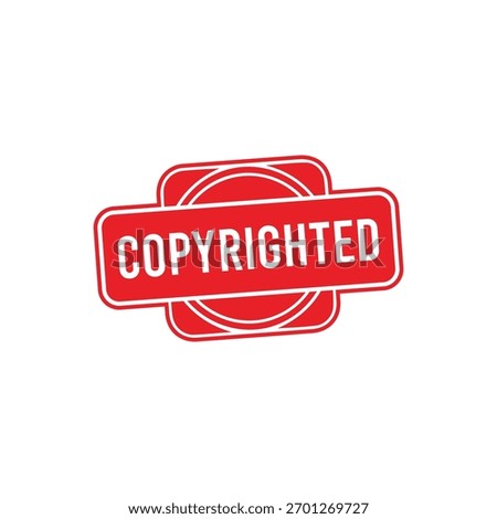 Copyrighted rubber stamp. Copyrighted stamp seal – Vector