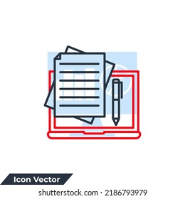 Copyrighting icon logo vector illustration. Typing Machine symbol template for graphic and web design collection