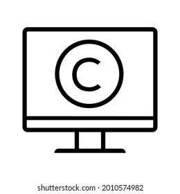 Conjunto de vectores de icono de derechos de autor. colección de signos de ilustraciones de escritura de copia. símbolo o logotipo de escritura.