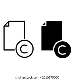 Copyrighting icon vector. copy writing illustration sign. write symbol or logo.