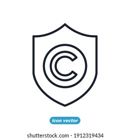 Copyrighting icons. copywriting symbol template for graphic and web design collection logo vector illustration