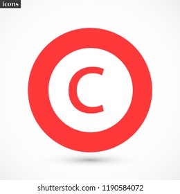 copyrights vector icon eps 10