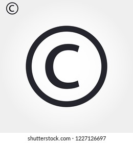 copyrights vector icon eps 10