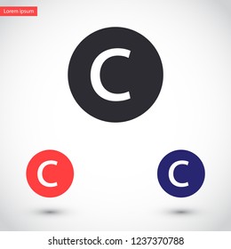 copyrights vector icon eps 10