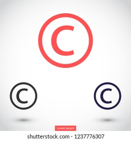 copyrights vector icon eps 10