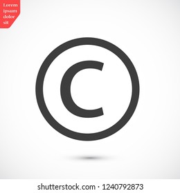 copyrights vector icon eps 10
