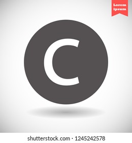 copyrights vector icon eps 10