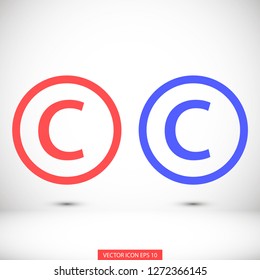 copyrights vector icon eps 10