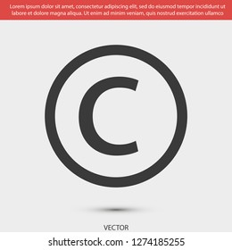 copyrights vector icon eps 10