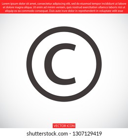 copyrights vector icon eps 10