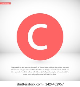 copyrights vector icon eps 10 , Lorem ipsum Flat design
