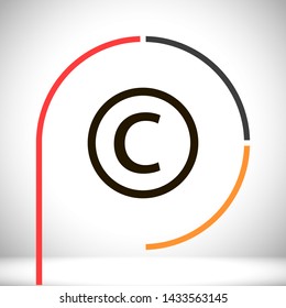 copyrights vector icon eps 10 , Lorem ipsum Flat design
