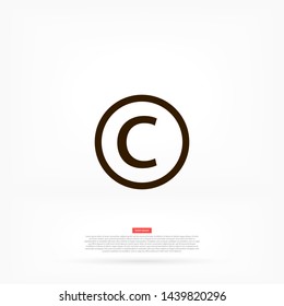 copyrights vector icon eps 10 , Lorem ipsum Flat design