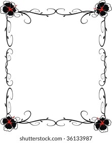 copysapce with hawaian flower in vector  format  easy to edit