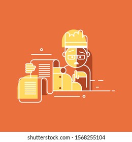 Copywriter concept. Idea of writing texts, creativity and promotion. Making valuable content and working as a freelancer. Text post in the internet. Vector flat illustration
