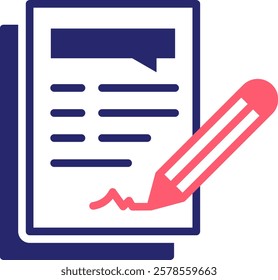 Copywriter Icon Fill Vector Illustration