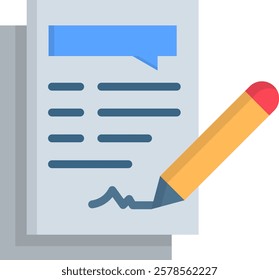 Copywriter Icon Flat Vector Illustration