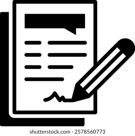 Copywriter Icon Mixed Vector Illustration