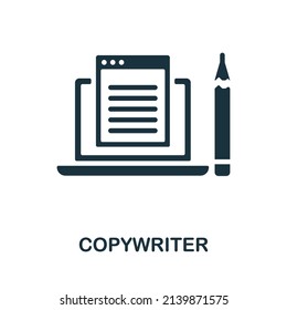 Copywriter icon. Monochrome simple Copywriter icon for templates, web design and infographics