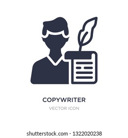 copywriter icon on white background. Simple element illustration from Blogger and influencer concept. copywriter sign icon symbol design.