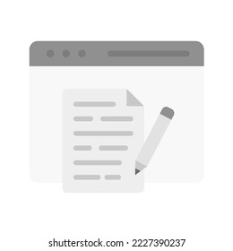 Copywriter icon vector image. Can also be used for Digital Marketing. Suitable for mobile apps, web apps and print media.