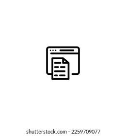 Copywriter incomplete line art icon template