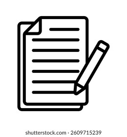 Copywriter Line Vector Illustration On White Background.