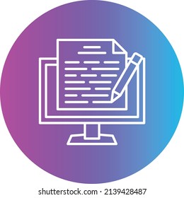 Copywriter vector icon. Can be used for printing, mobile and web applications.