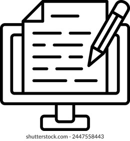 Copywriter vector icon. Can be used for printing, mobile and web applications.