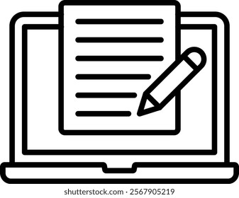 Copywriter vector icon. Can be used for printing, mobile and web applications.