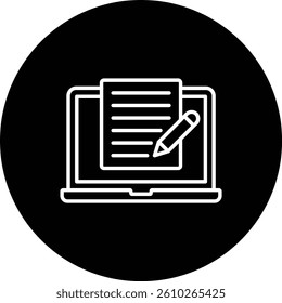 Copywriter vector icon. Can be used for printing, mobile and web applications.