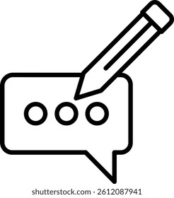 Copywriter Vector Line Icon Design