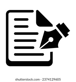 Copywriting Black Icon Vector Illustration | Marketing And SEO Icon